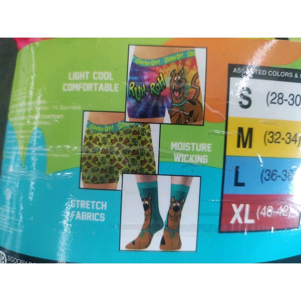 Scooby-Doo Men's Character 2-Pack Boxer Brief and Crew Sock Set Size M - Picture 5 of 5